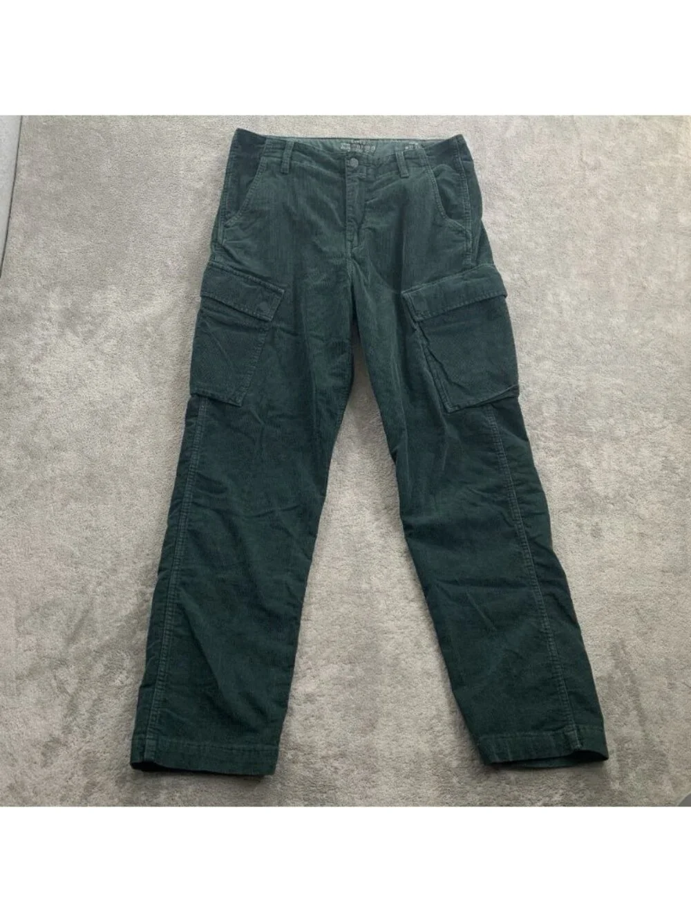 Levis XX Cargo Taper Pants Mens 32x30” Forest Green Corduroy Utility Workwear